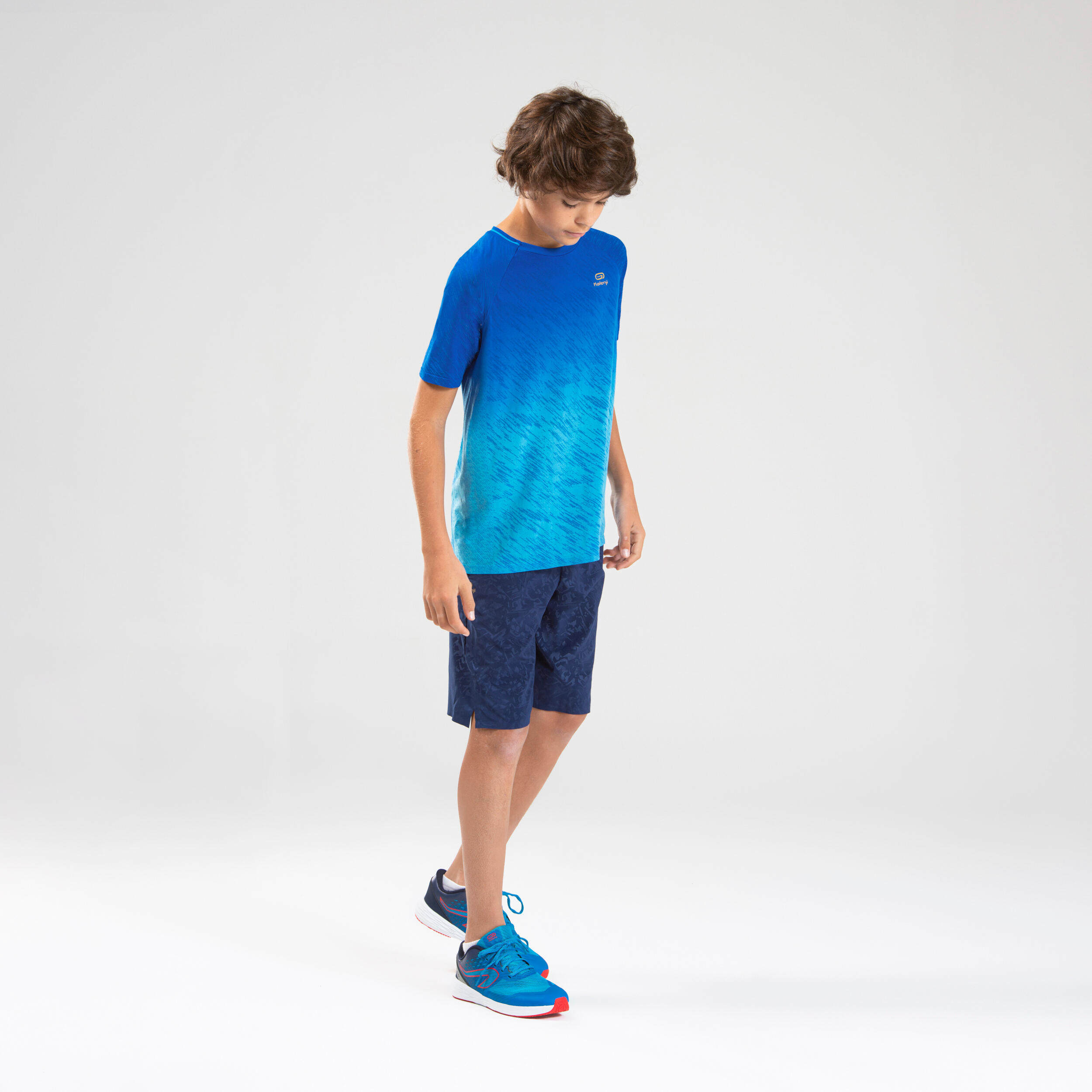 AT 500 SH Boy's baggy running shorts leightweight - navy blue