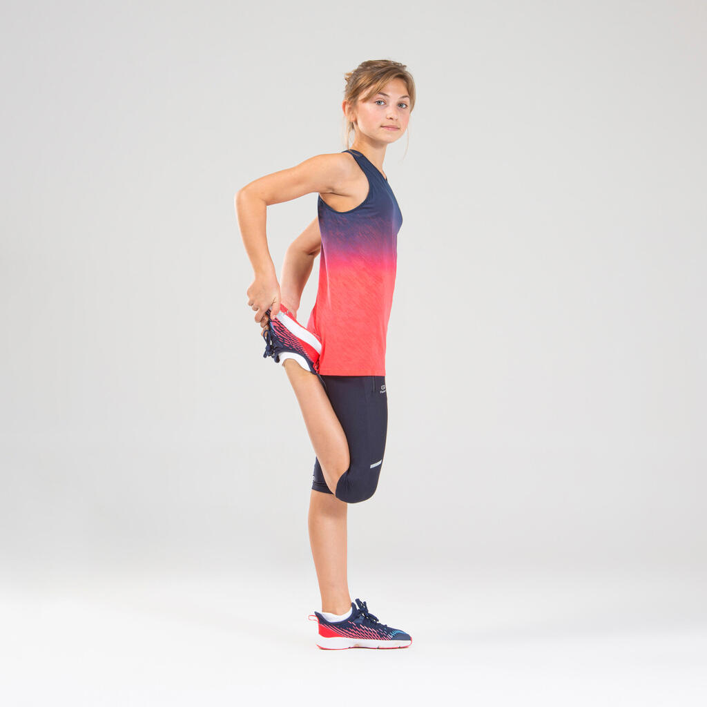 Mergaičių berankoviai bėgimo ir lengvosios atletikos marškinėliai „AT 500“