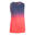 Dívčí lehké tílko na běh a atletiku AT500 modro-růžové fluorescenční