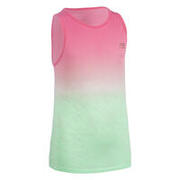 AT 500 Girl's lightweight running and athletics tank top - light pink and green