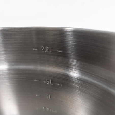Комплект посуду MH100 для походів, з неіржавної сталі, 2,6 л, на 4 особи
