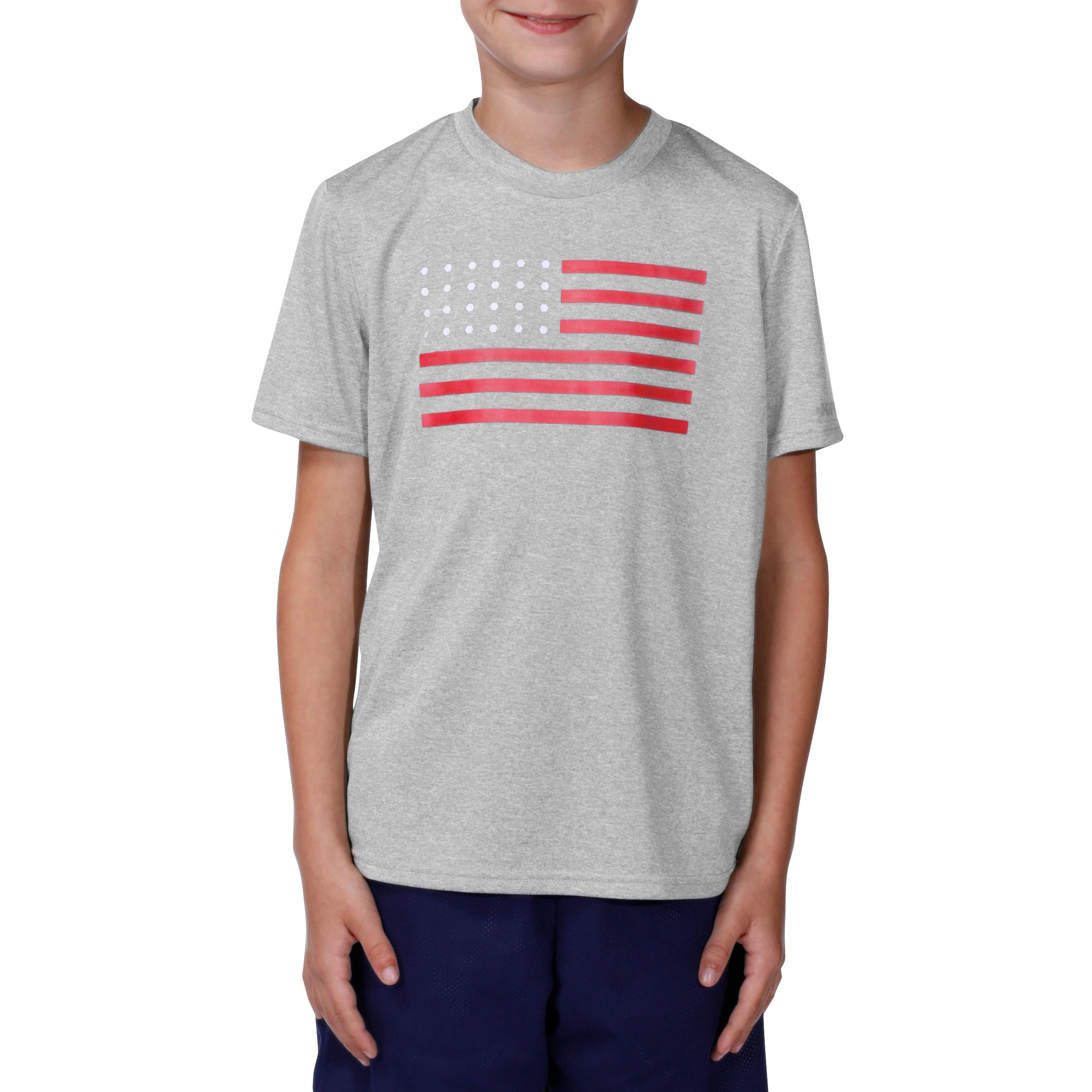 FAST Flag USA Junior Basketball T-Shirt - Grey 2/12