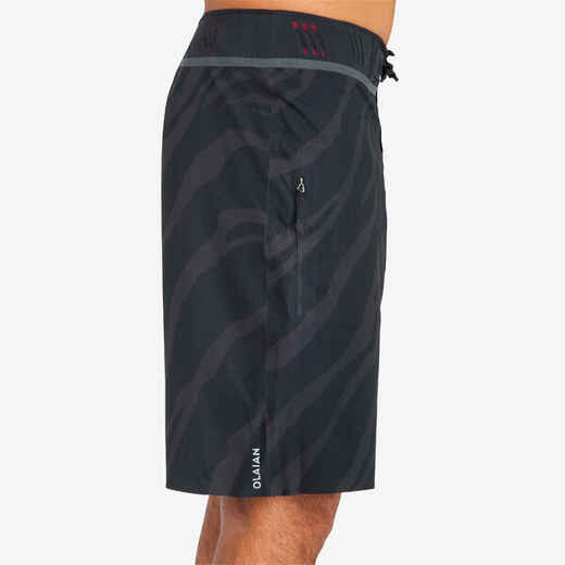 
      Pantaloneta de baño larga para playa y surf para Hombre Olaian 900 negro
  
