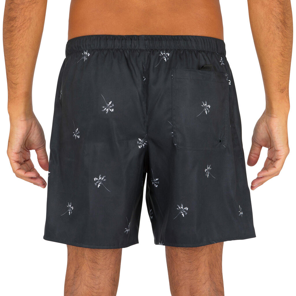 Surf-Boardshorts kurz 100 Palmito schwarz