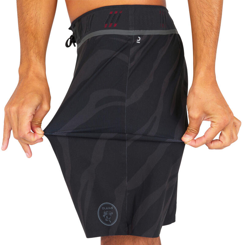 Lange boardshort voor surfen 900 Tiger Dude.