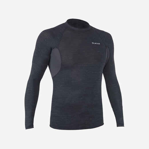 
      Men's Surfing Long Sleeve UV Protection Top T-Shirt 900 - Black
  