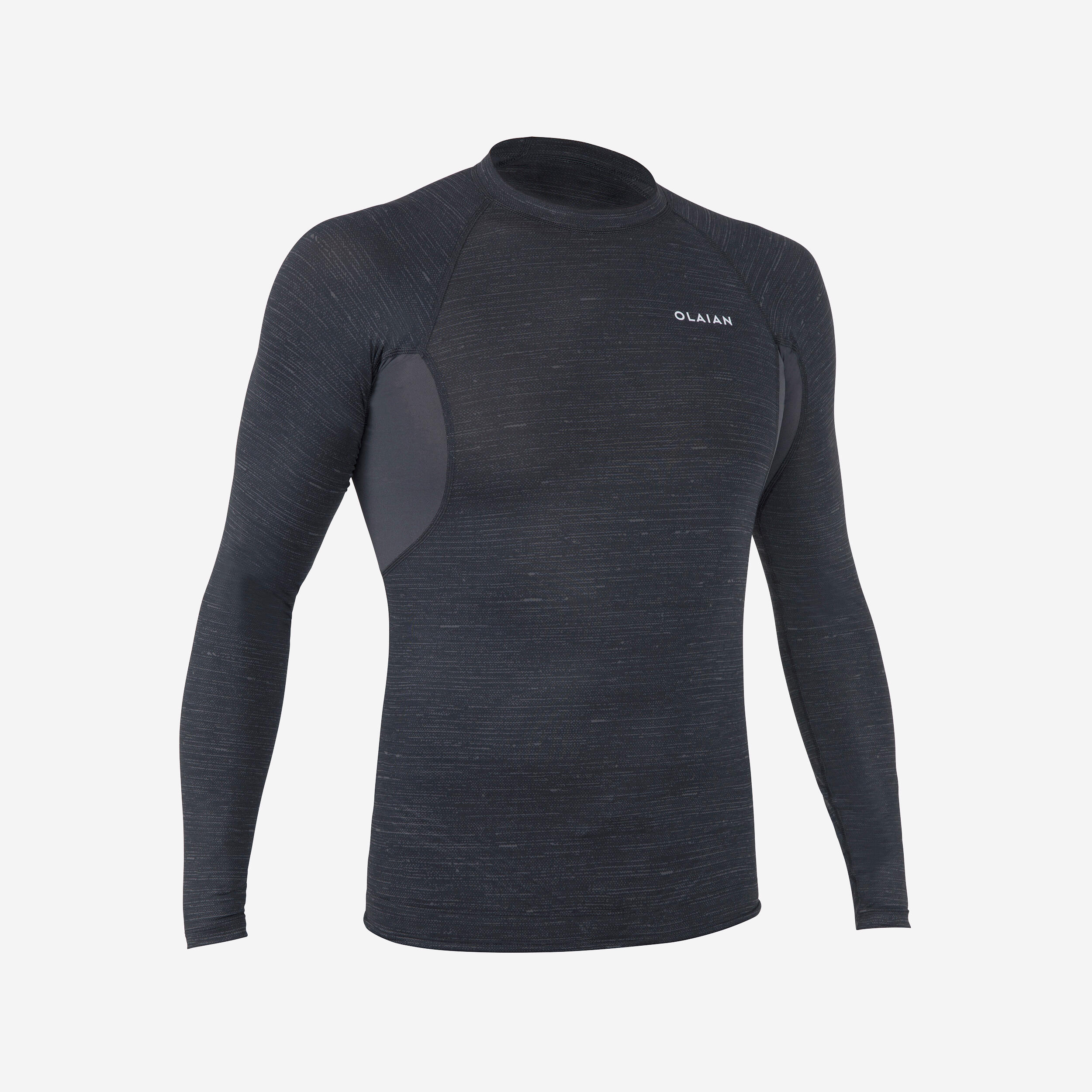Men's Surfing Long Sleeve UV Protection Top T-Shirt 900 - Black 1/12