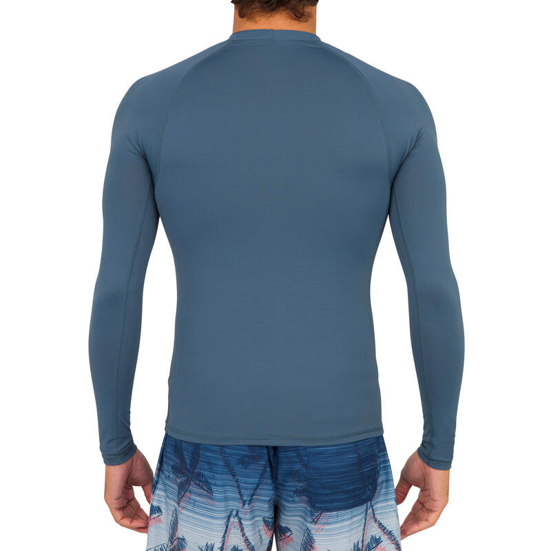 Erkek Slim Fit Uzun Kollu UV Korumalı Tişört - Gri - 100