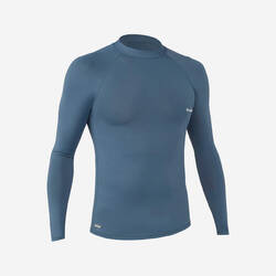 Men's surfing long-sleeved UV-protection top T-shirt 100 - grey