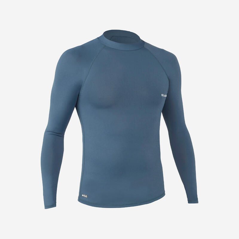 Pánské tričko s UV ochranou s dlouhým rukávem Top 100 na surf šedé