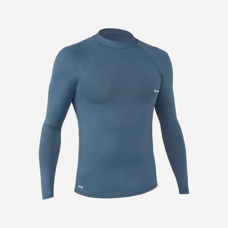 חולצת גלישה ארוכה עם הגנת UV דגם 100 לגברים - אפור