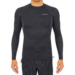 Men's Surfing Long Sleeve UV Protection Top T-Shirt 900 - Black