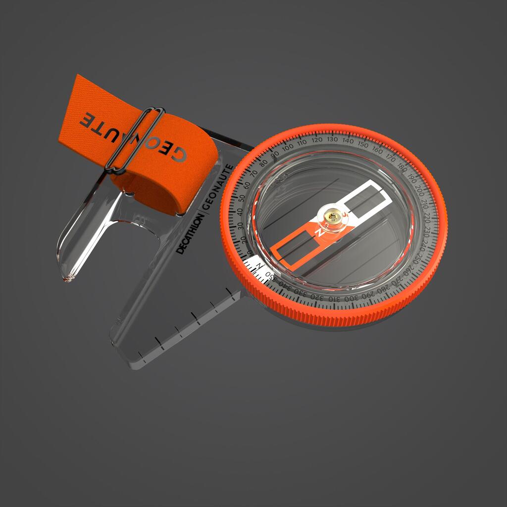 Orienteering Right-Thumb Compass Racer 500 - black orange