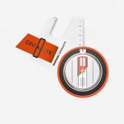 Bussola pollice sinistro orienteering RACER 500 nero-arancione