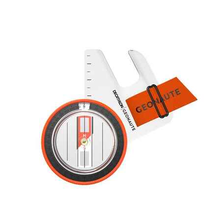 Kompas za desni palac za orijentacijsko trčanje R500 crno-narančasti