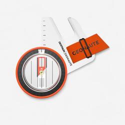 Bussola pollice destro orienteering RACER 500 nero-arancione