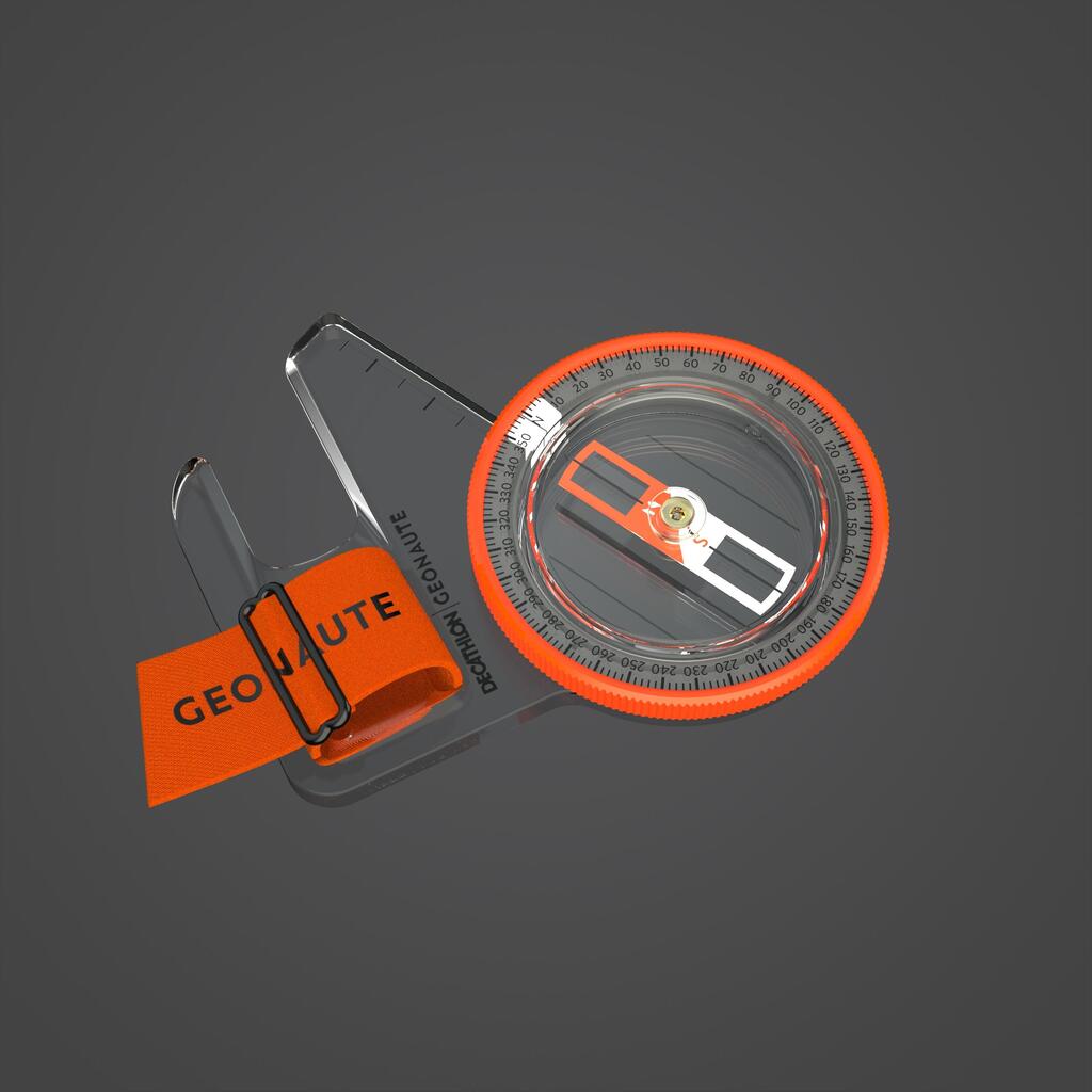 Orienteering Left-Thumb Compass Racer 500 - orange