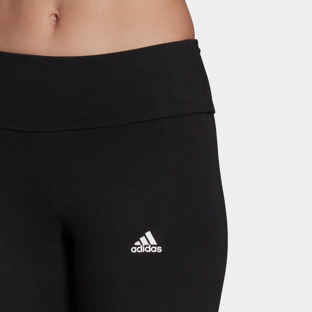 Adidas Leggings Damen - Linear Logo schwarz