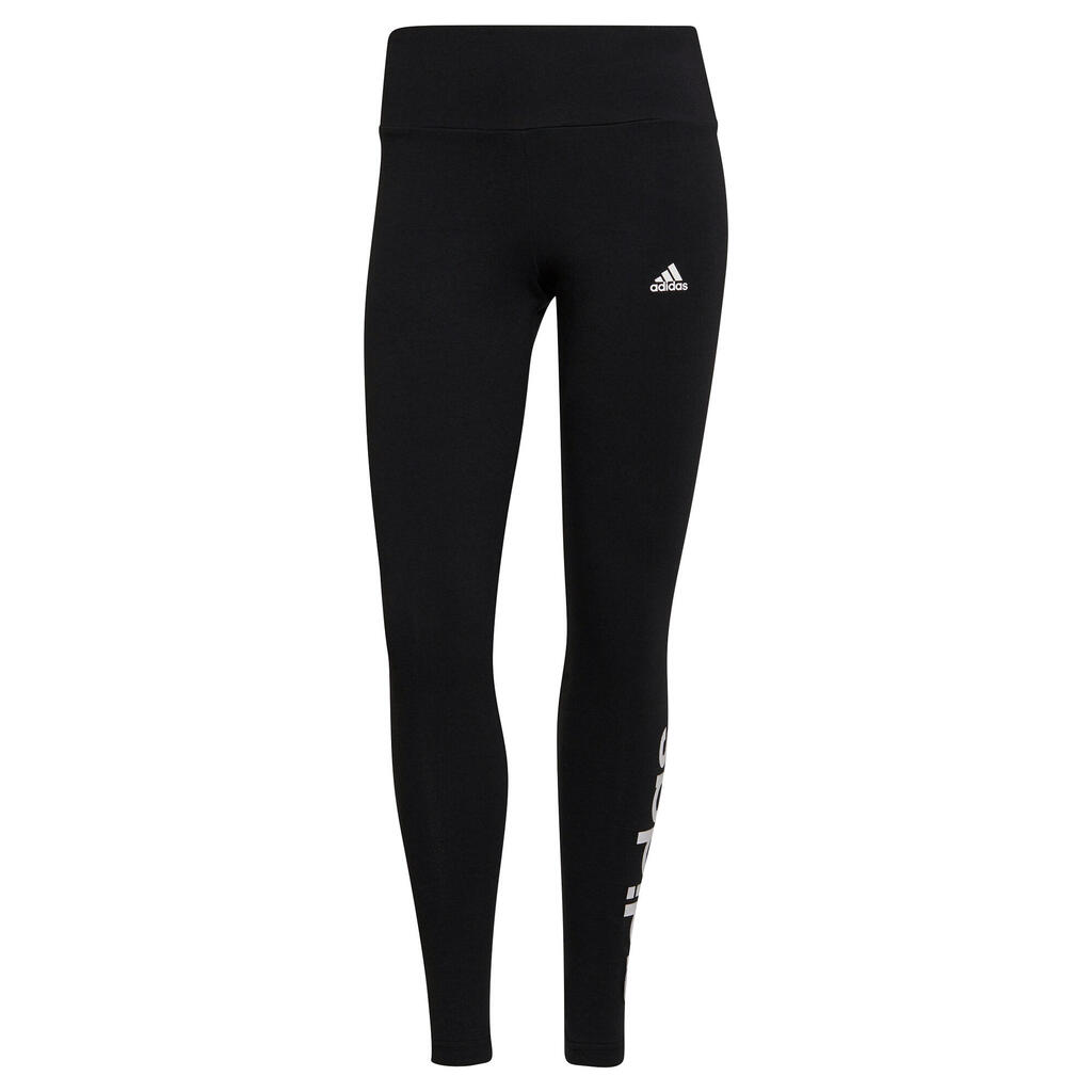 Adidas Leggings Damen - Linear Logo schwarz