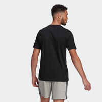 T-Shirt Fitness Linear Herren schwarz 