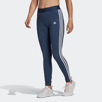 Legging fitness coton majoritaire femme - bleu marine blanc