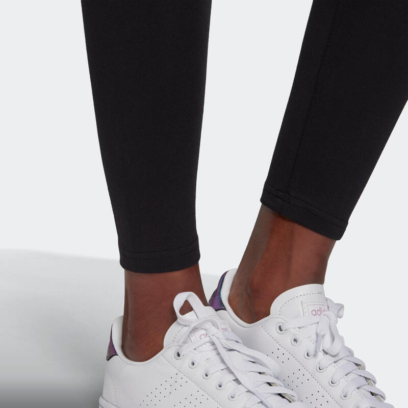 Legging fitness 7/8 coton majoritaire extensible femme - Adidas Essentials noir