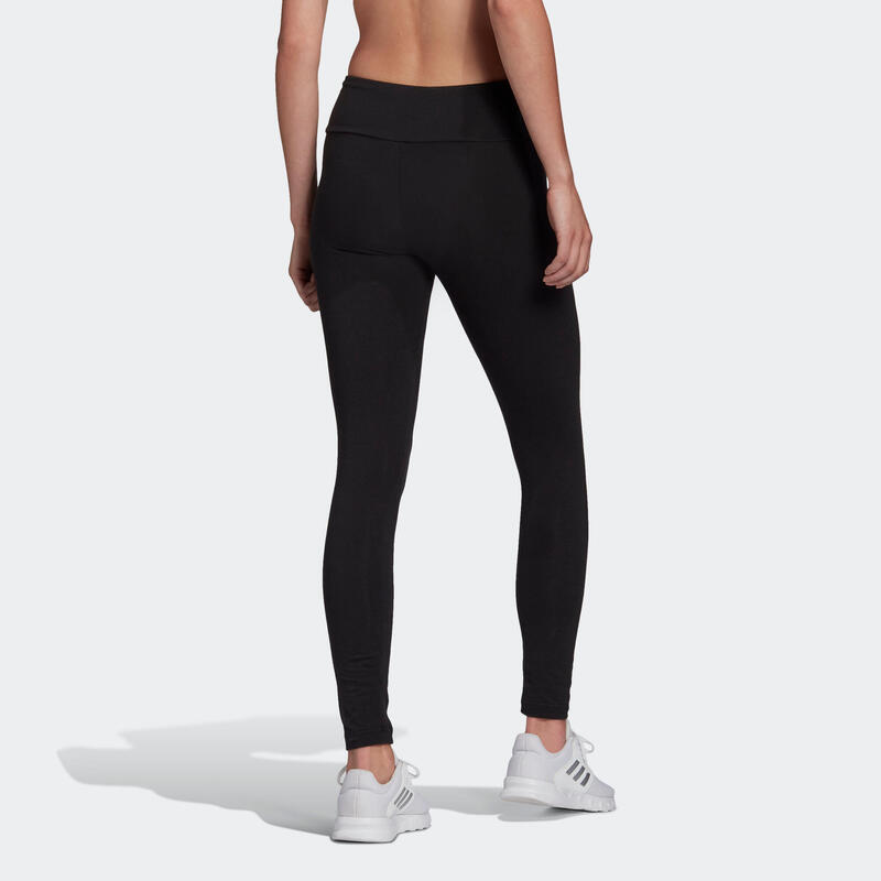 Adidas Leggings Damen - Linear Logo schwarz