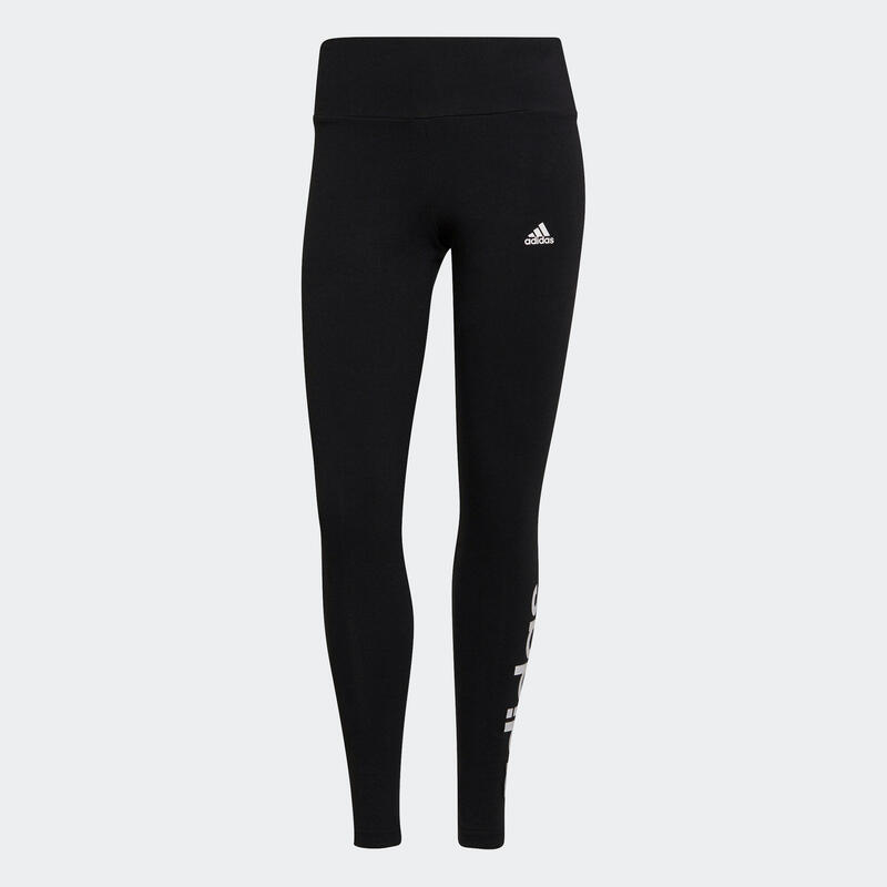 Adidas Leggings Damen - Linear Logo schwarz