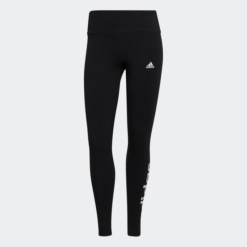 frontera Traición Hola Mallas leggings Adidas fitness mujer linear negro | Decathlon