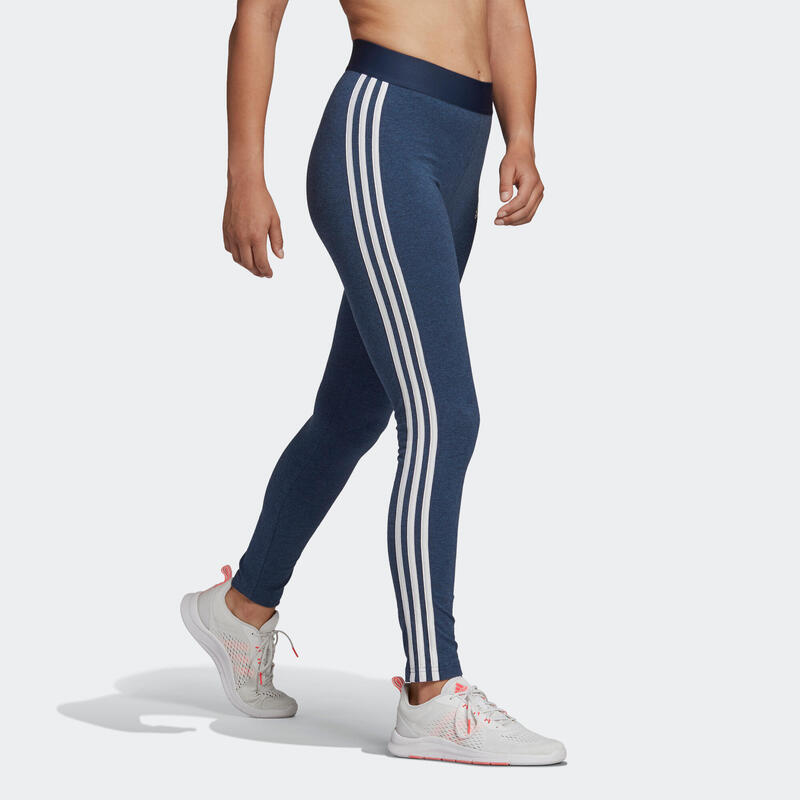 Adidas 3-stripes Fitnesslegging gemêleerd blauw