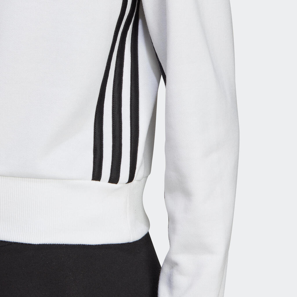 Women's Straight-Cut Sweatshirt 3 Stripes - White