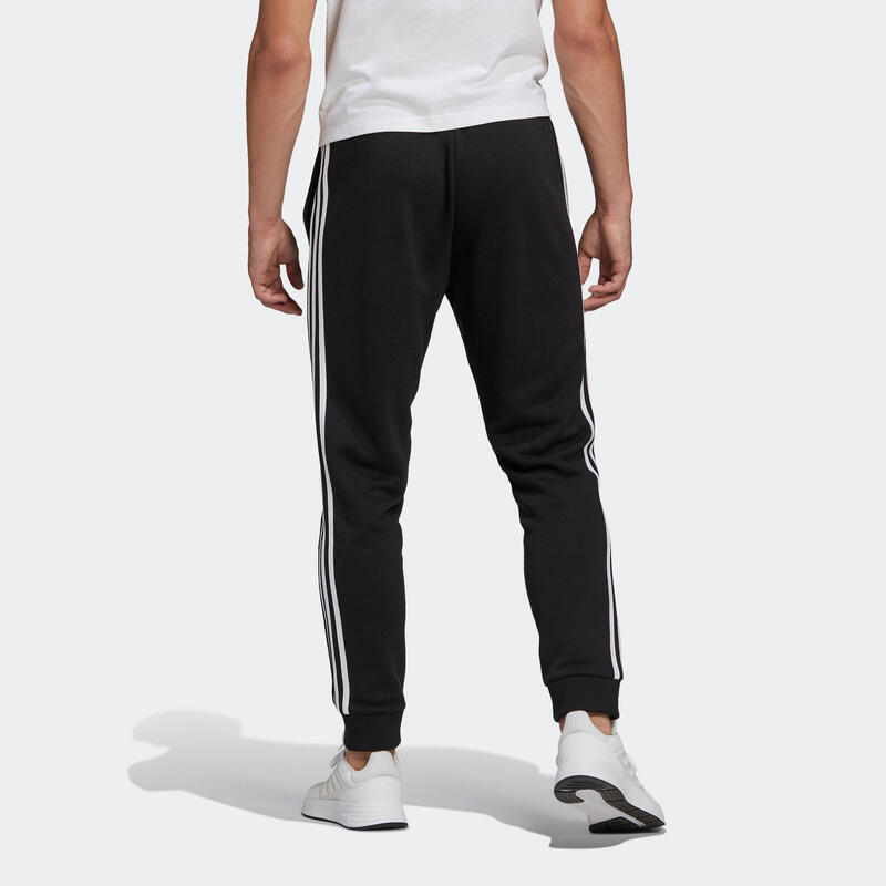 Pantalón chándal Adidas hombre jogger 3 rayas negro blanco