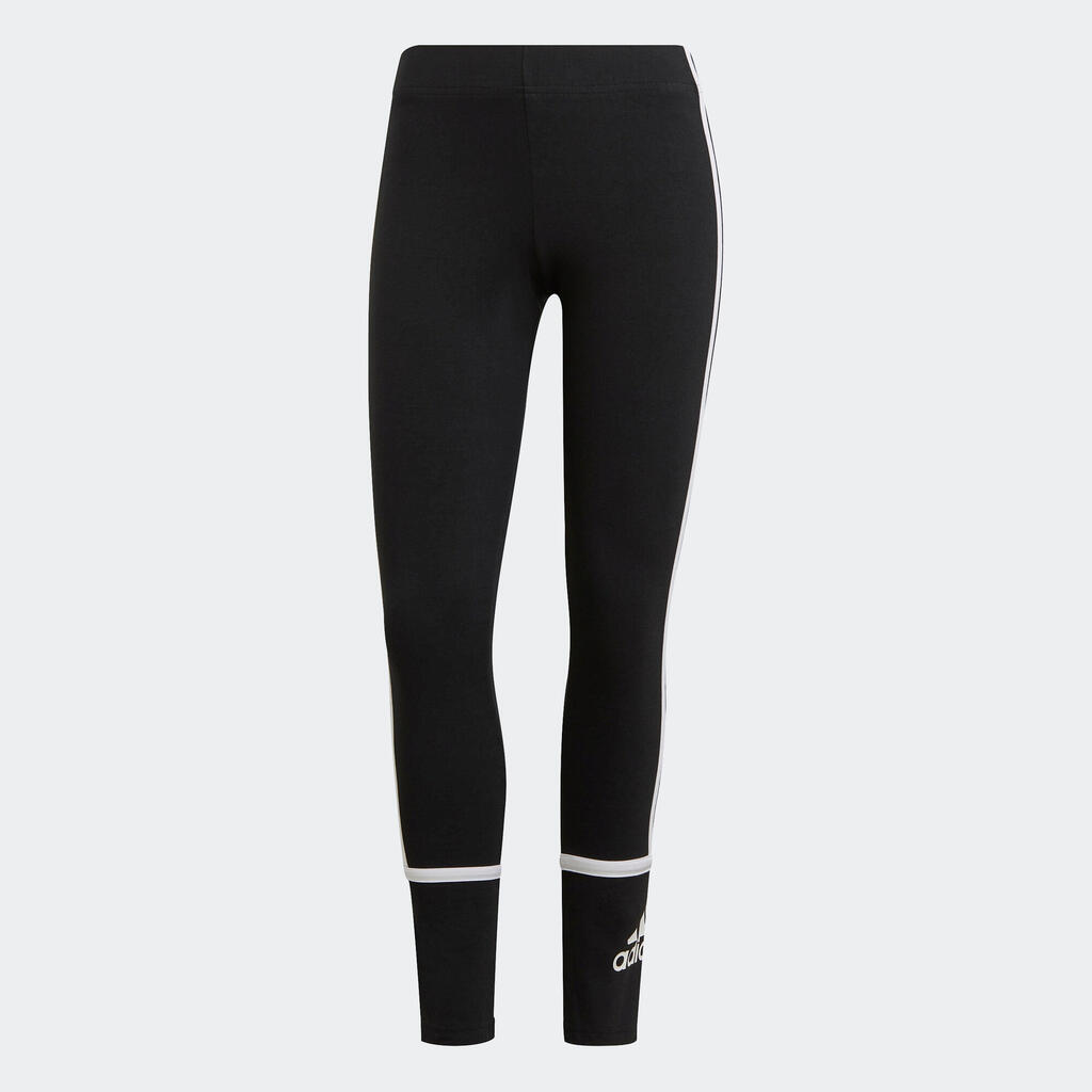 Leggings Fitness Colorblock Damen schwarz