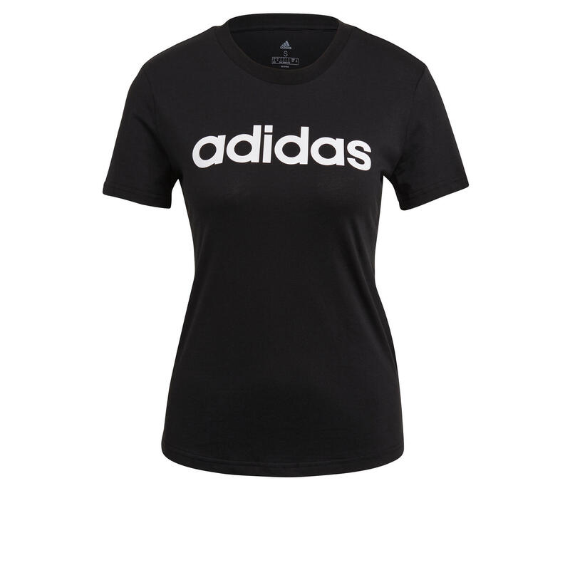 Camiseta Mujer Manga Corta 100% Algodón Adidas Linear Decathlon
