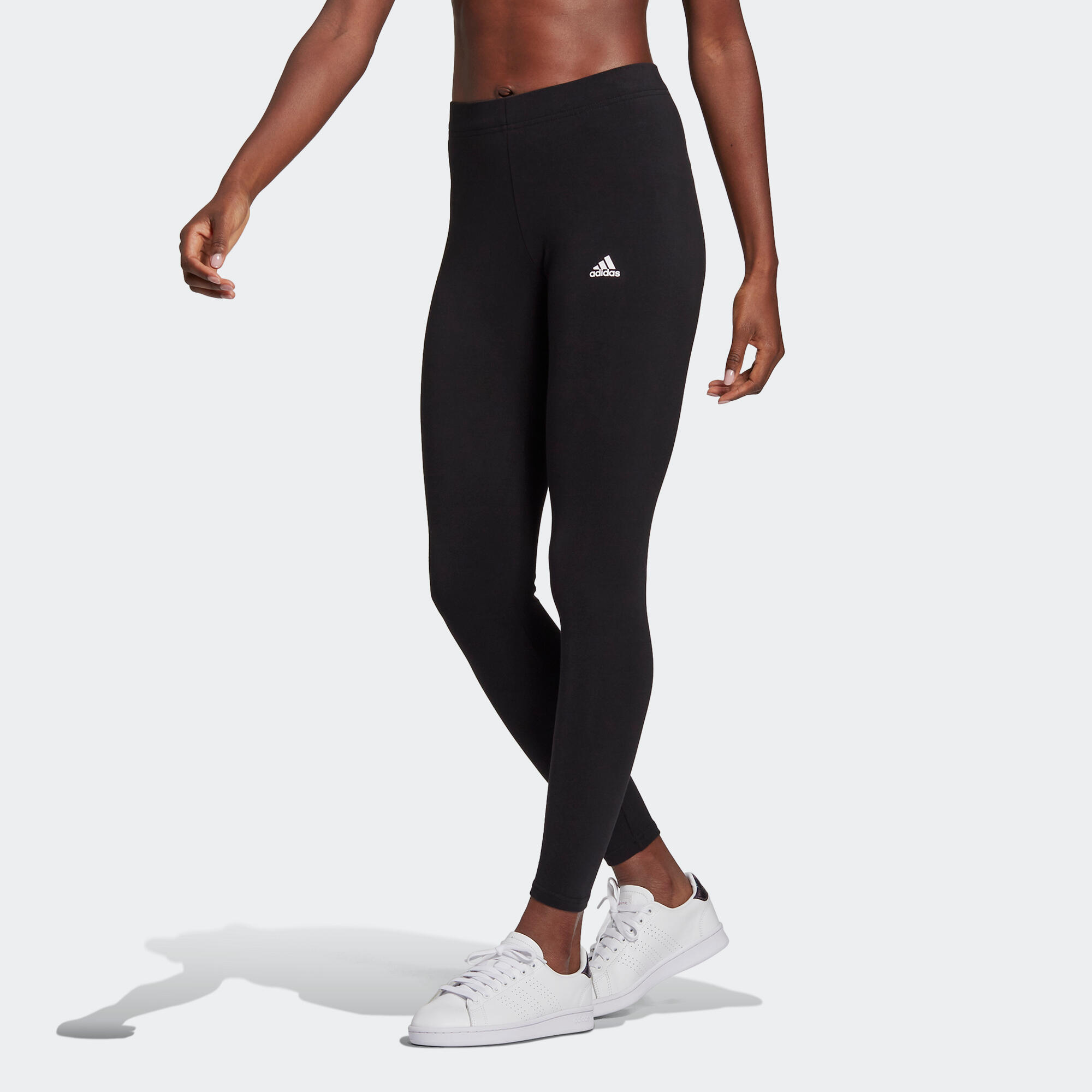 Leggings 7/8 donna fitness Adidas ESSENTIALS cotone leggero neri ADIDAS |  DECATHLON