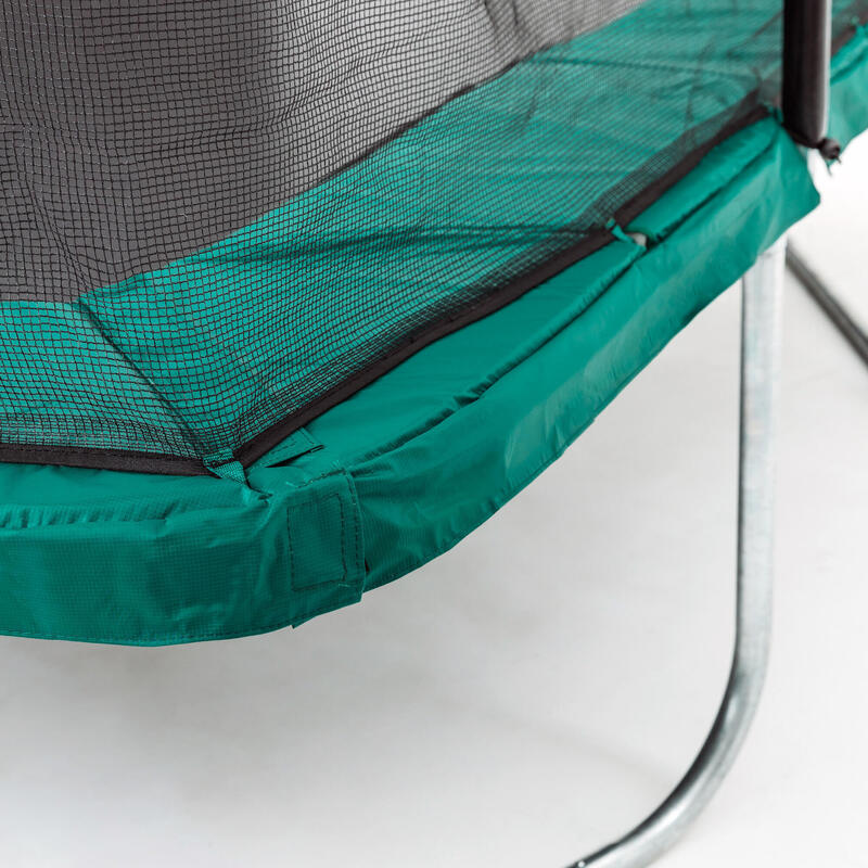 Trampolino elastico Rettangolare 520 con rete di protezione verde