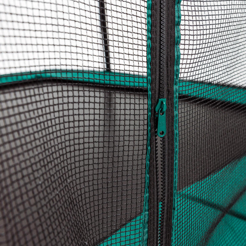 Trampolino elastico Rettangolare 520 con rete di protezione verde