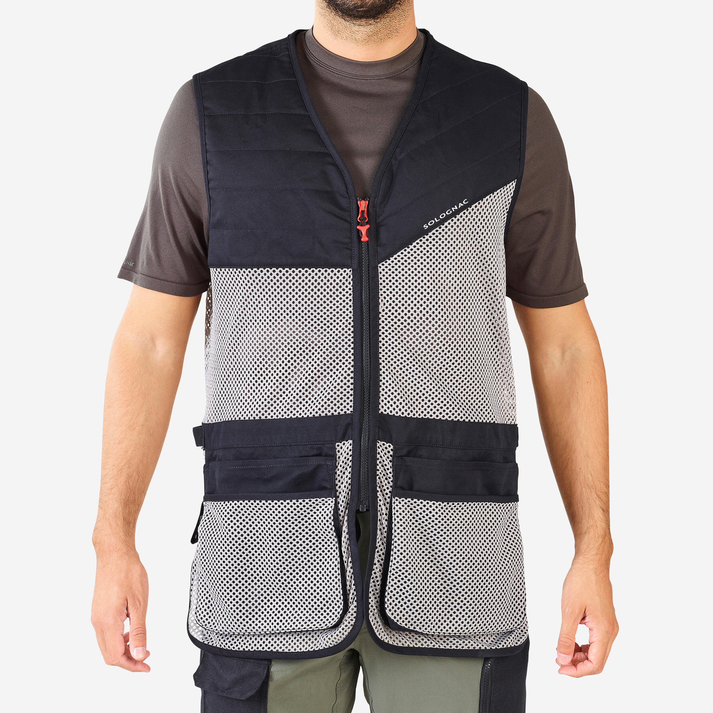 BALL TRAP 100 GILET NERO GRIGIO