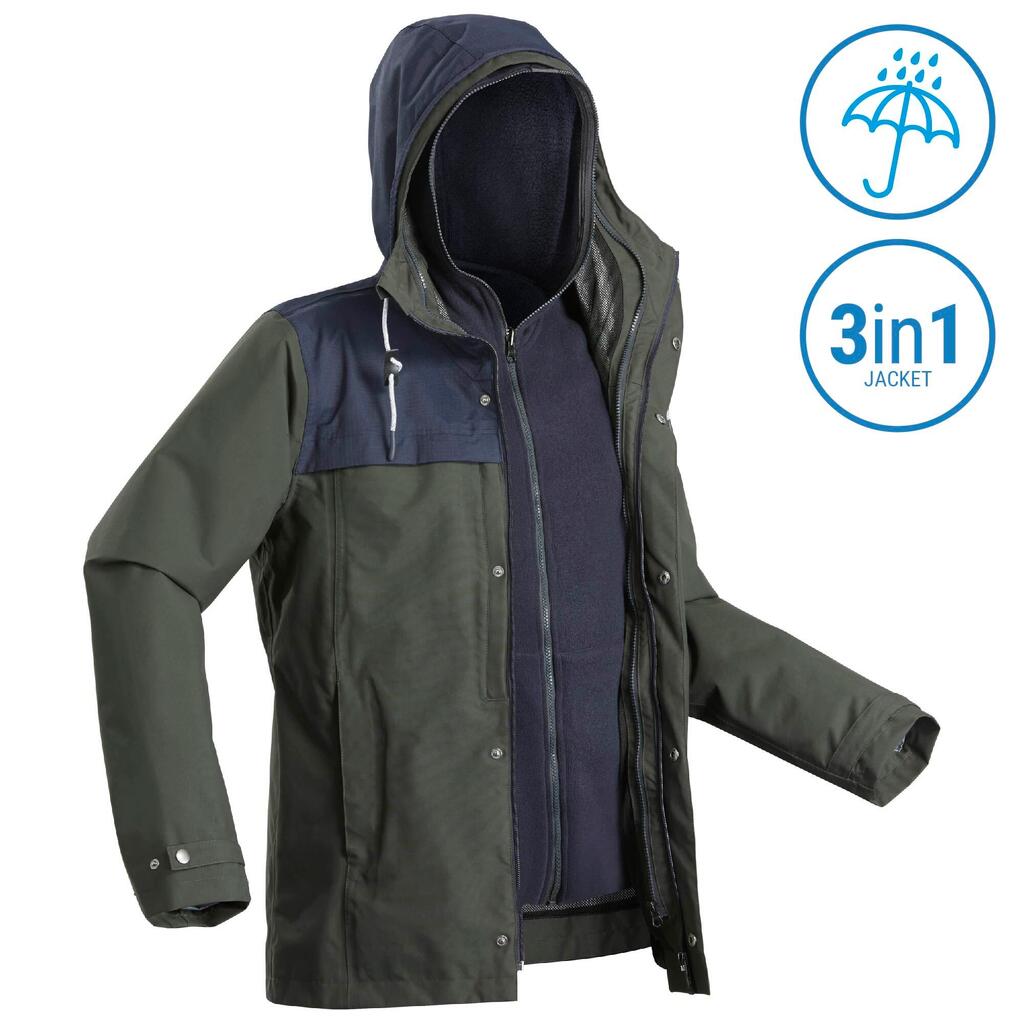 3-in-1 Winterjacke Travel 100 wasserdicht Komfort bis 0 °C Herren ocker