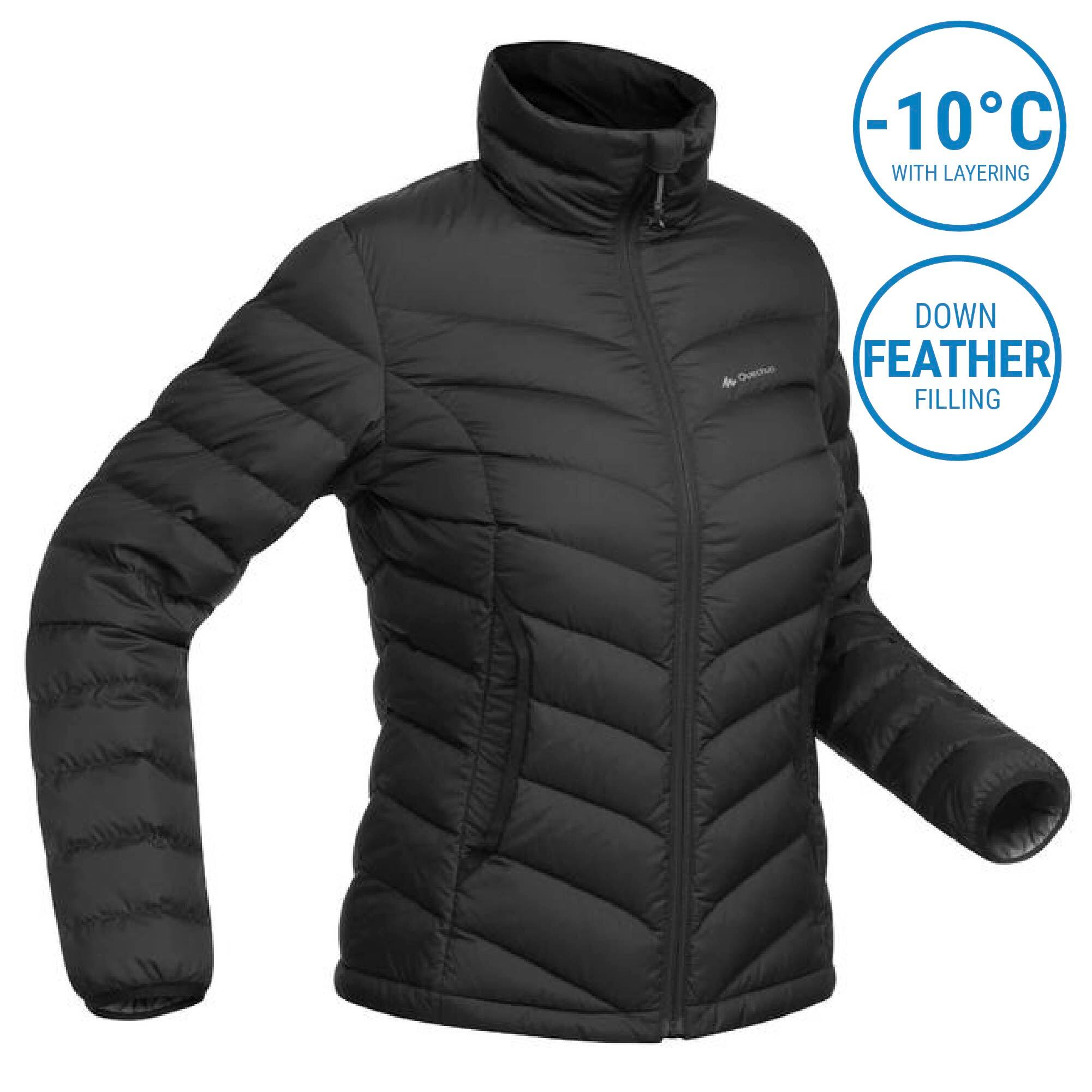 

Women' Mountain Trekking Down Jacket Trek 500 - Black -  By FORCLAZ | Decathlon