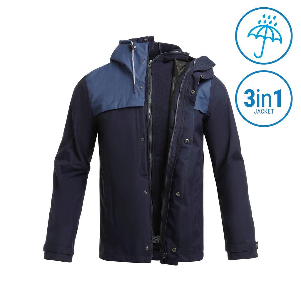 3-in-1 Winterjacke Travel 100 wasserdicht Komfort bis 0 °C Herren ocker