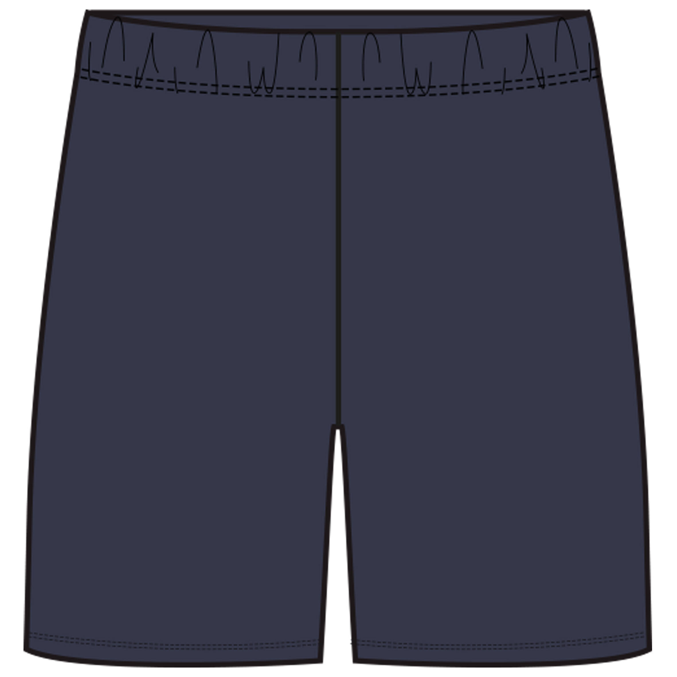 Short basique en coton enfants – 100 bleu marine - DOMYOS