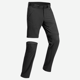 Pantalon modulable de randonnée homme, MH500 noir