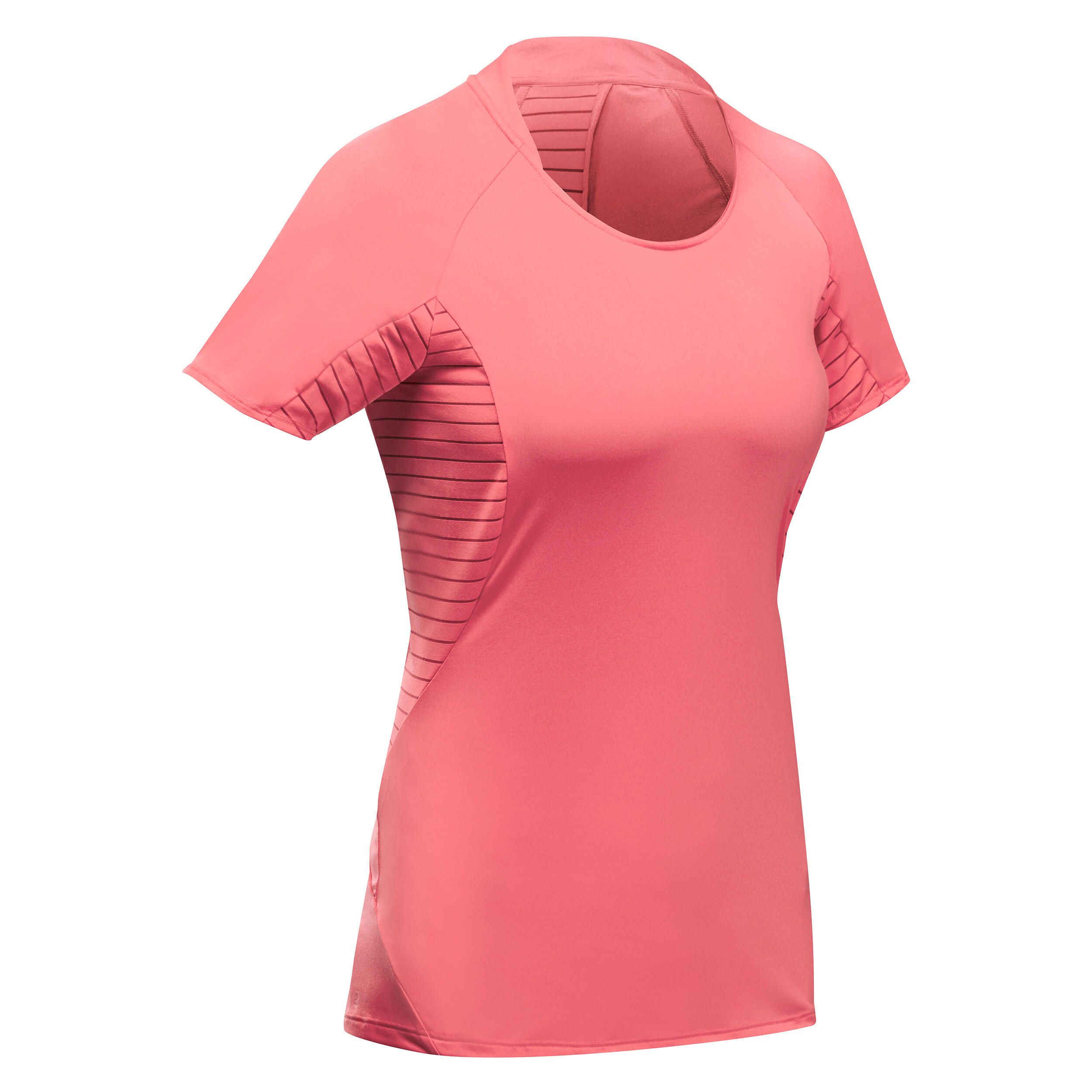 Camiseta de montaña y trekking manga corta Mujer Quechua MH500 rosa 5/5