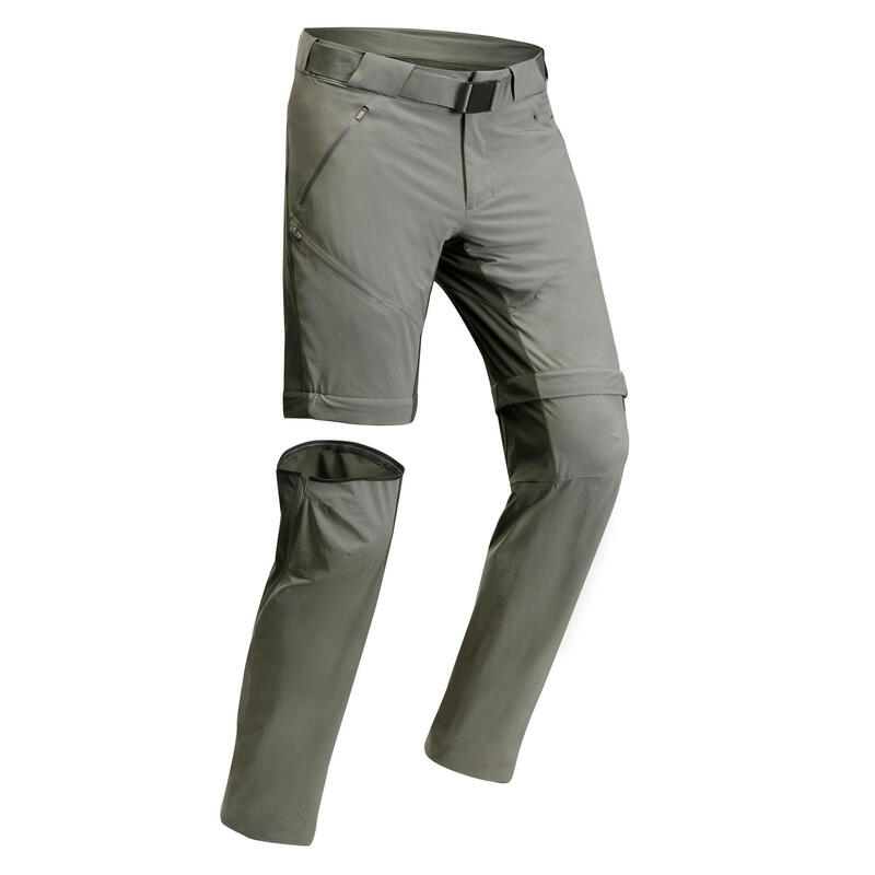 Pantalon Modulabil Drumeție la Munte MH550 Kaki Bărbați 