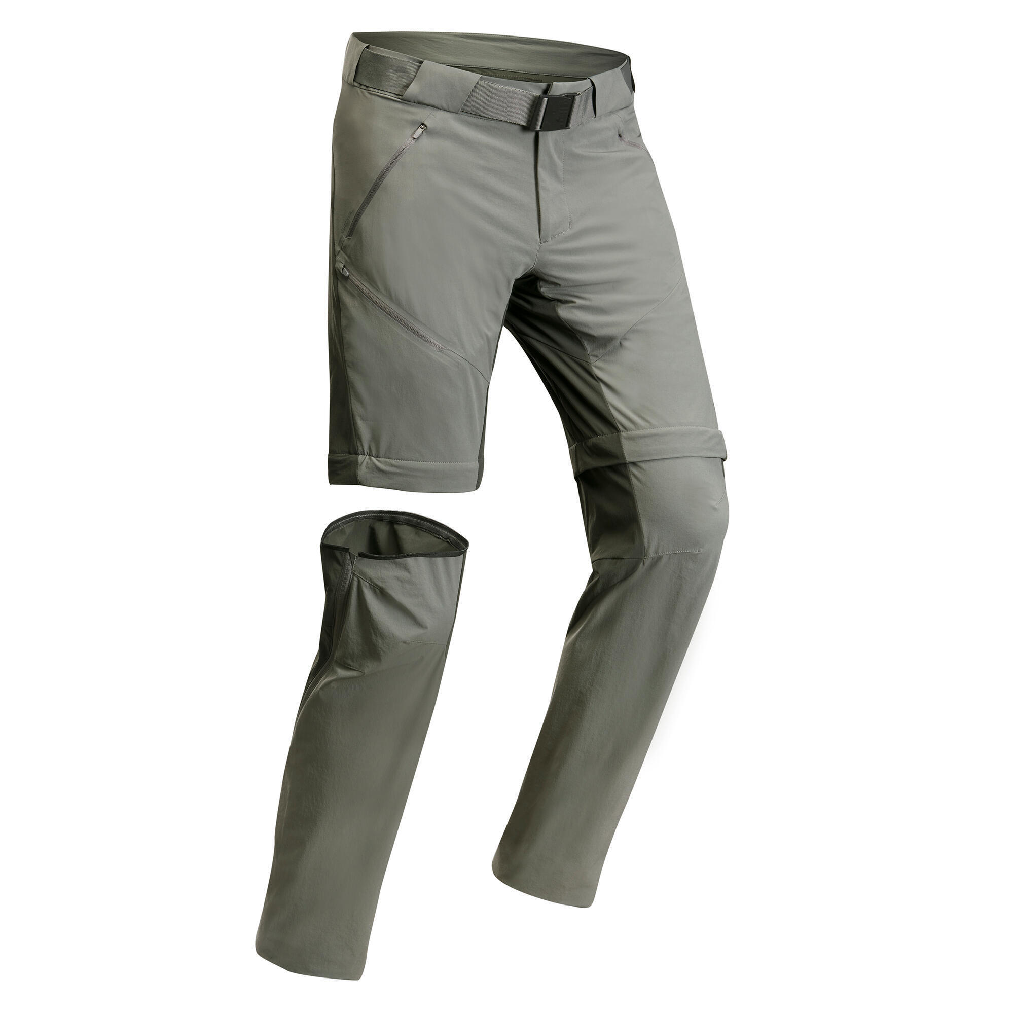 Pantalon Modulabil Drumeție la Munte MH550 Kaki Bărbați Bărbaţi