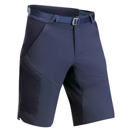 Pantalón corto de montaña y trekking transpirable Hombre Quechua MH500 negro