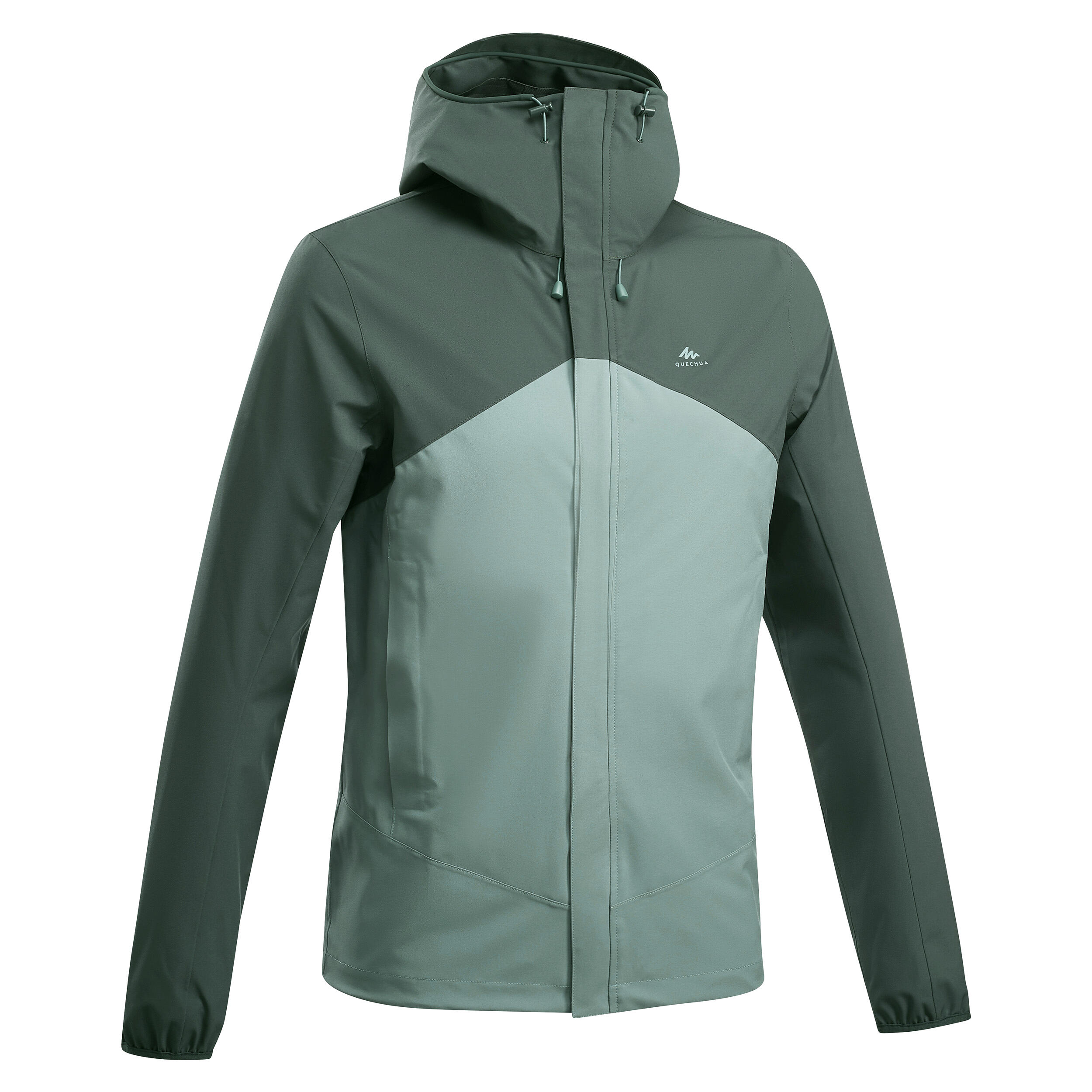 Jachetă impermeabilă ușoară Drumeție la munte MH150 Verde Bărbați Bărbați