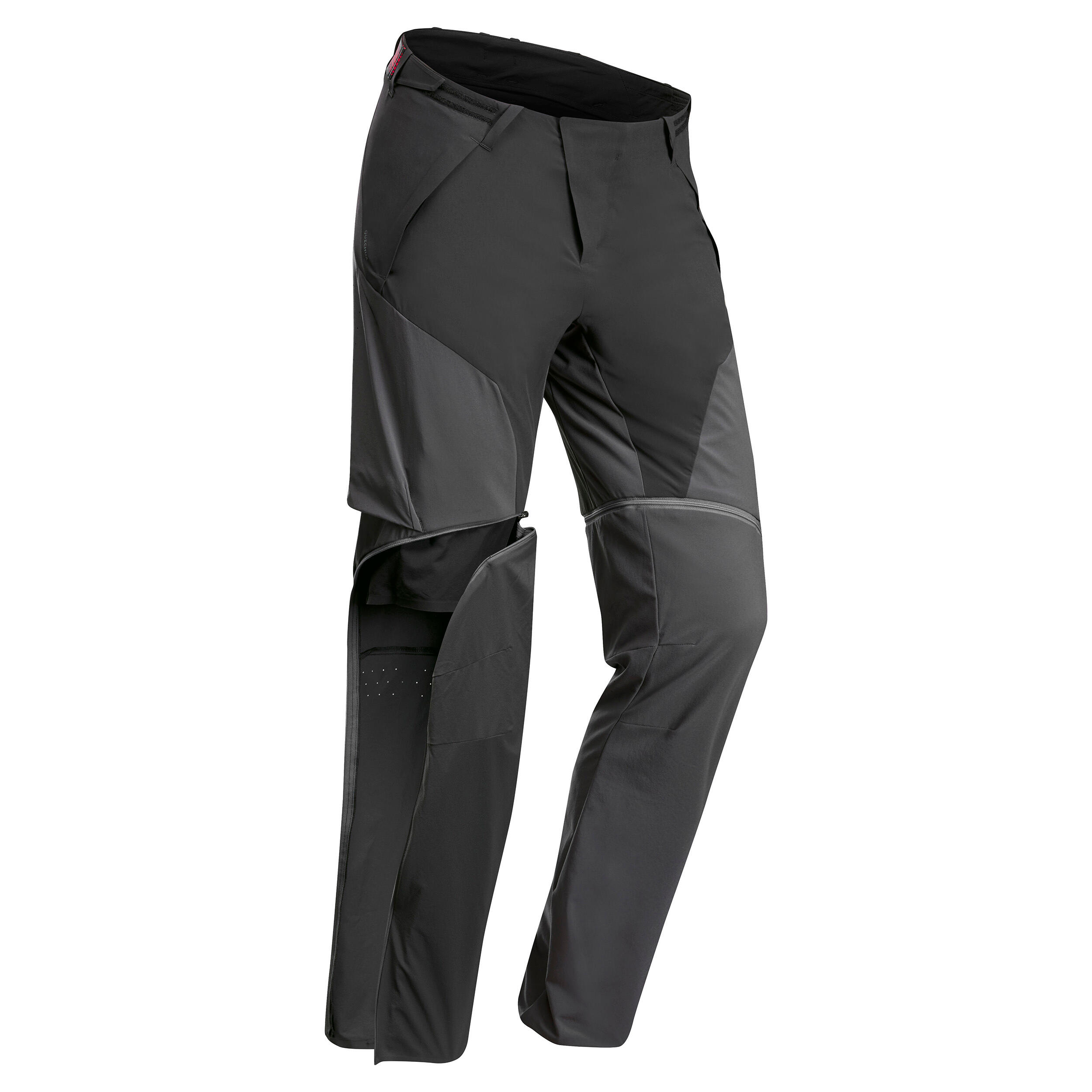 Pantalon Modulabil Drumeție la munte MH950 Negru-Gri Bărbați BARBATI  Imbracaminte trekking si drumetie