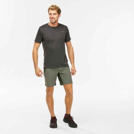 Men's Hiking Synthetic Short-Sleeved T-Shirt  MH100